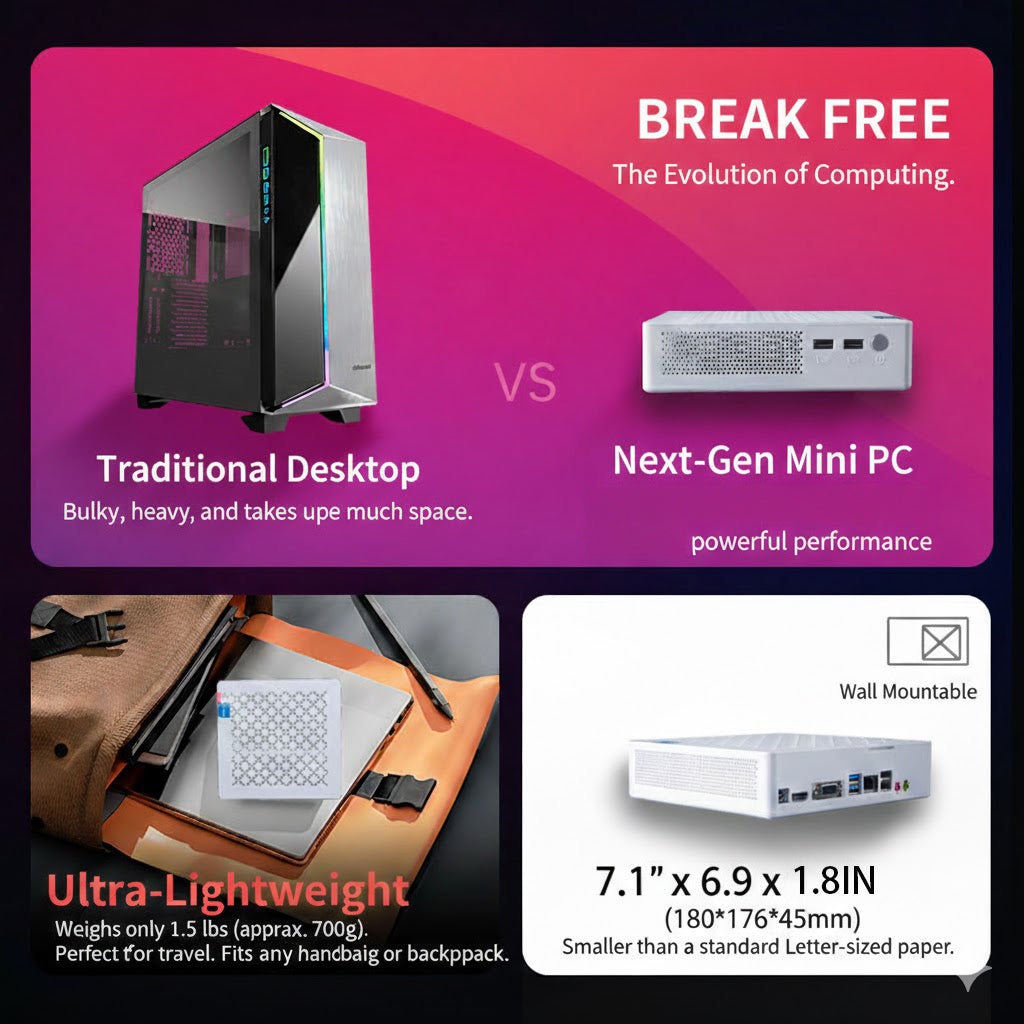 Agent Station Pro (Ryzen 7 5700U) | The Ultimate OpenClaw AI Box | Pre-loaded AI Environment + 1-Year "Smart-Cycle" API Pass | Built-in Speaker & Dual Display